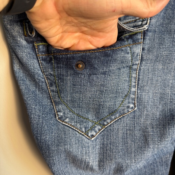 Of The Earth Organic Denim Womens Bootcut Blue Jeans Boho Hippie Casual School - Picture 3 of 16